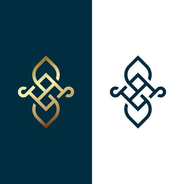 Gouden logo in twee versies
