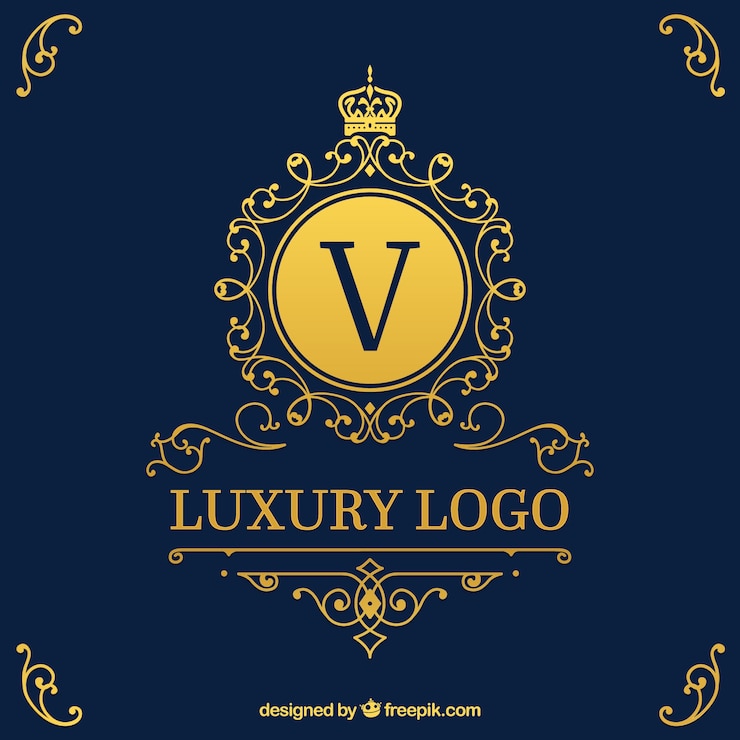 Gratis Vector gouden luxe logo sjabloon
