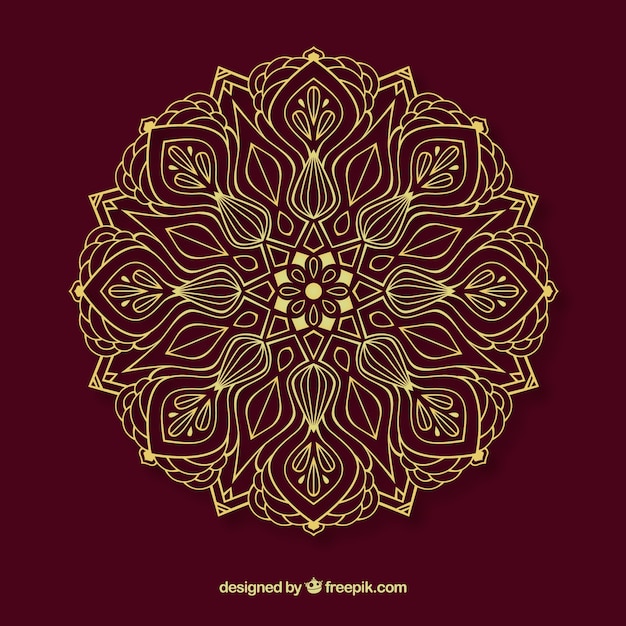 Gouden luxe mandala achtergrond