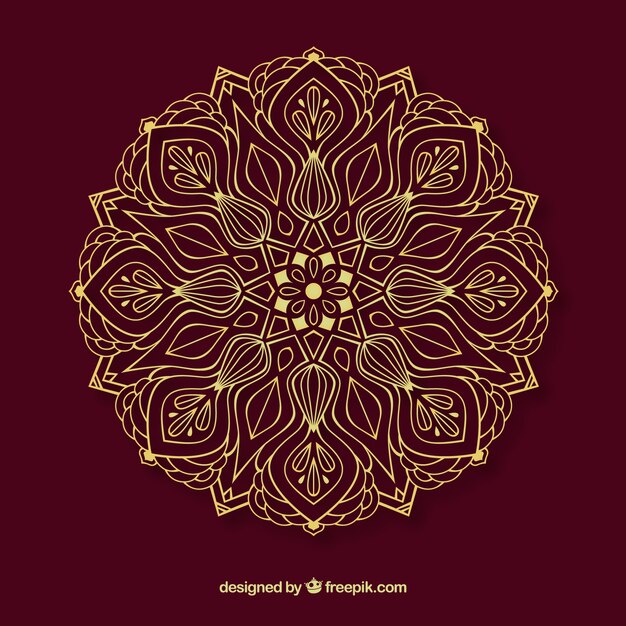 Gouden luxe mandala achtergrond