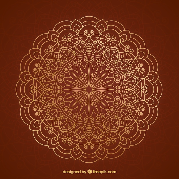 Gouden luxe mandala achtergrond