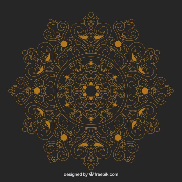 Gouden luxe mandala achtergrond