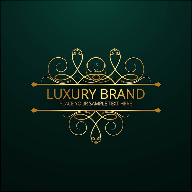 Gratis vector gouden luxe merk achtergrond