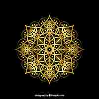 Gratis vector gouden mandala achtergrond