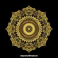 Gratis vector gouden mandala achtergrond