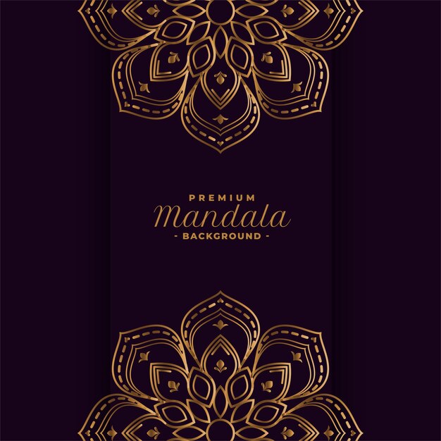 Gouden mandala decoratief ontwerp als achtergrond