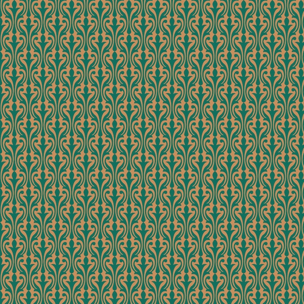 Gouden patroon op groene achtergrond