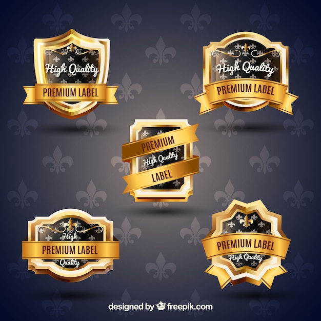 Gouden premium product stickers