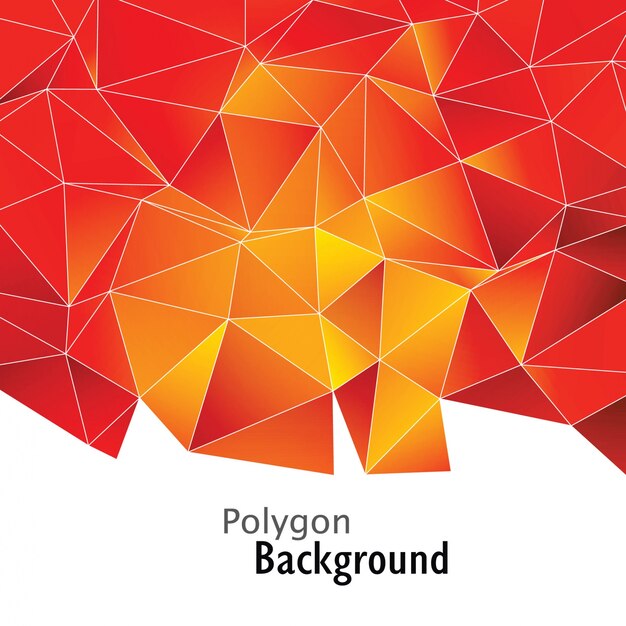 Gouden Rode Polygoon Achtergrond