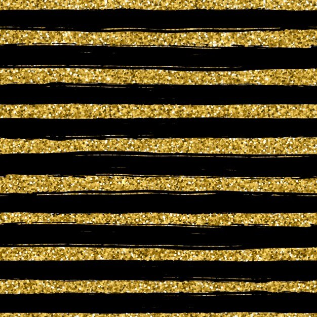 Gouden schitter textuur lijn op zwarte achtergrond naadloze patroon in goud-stijl Vector ontwerp Viering metallic achtergrond