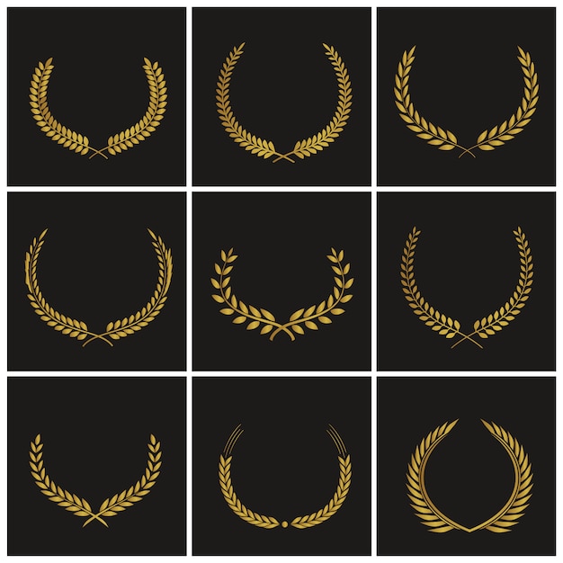 Gratis vector gouden sieraden collectie