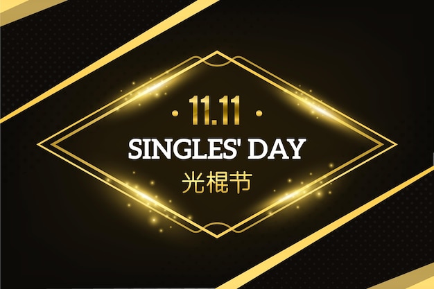 Gouden singles dag concept