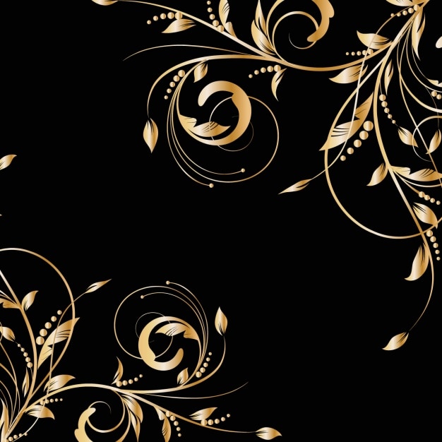 Gratis vector gouden takken achtergrond