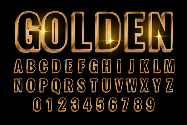 Gratis vector gouden tekststijleffect in 3d-stijl