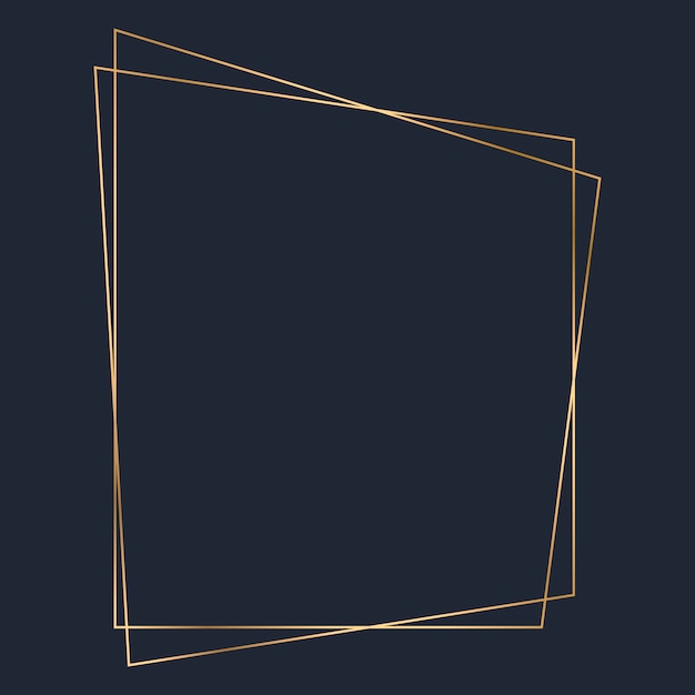 Gratis vector gouden trapezoïde frame sjabloon vector