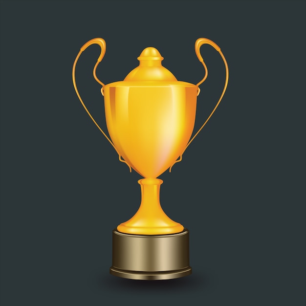 Gratis vector gouden trofee ontwerp