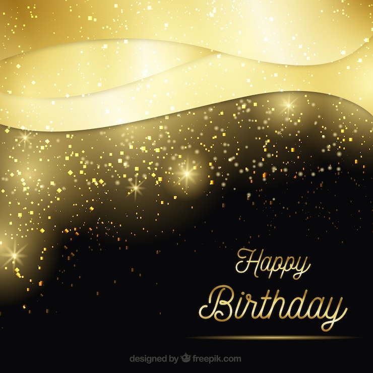 Gratis Vector gouden verjaardag luukse achtergrond