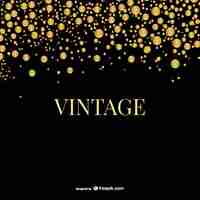 Gratis vector gouden vintage bubbles template