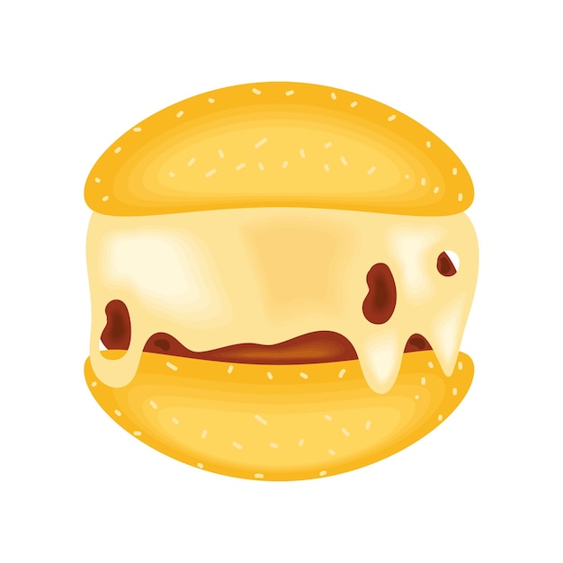 Gratis vector gourmetburger en kaas geïsoleerd