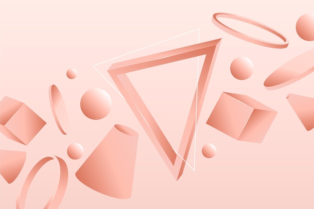 Gratis vector gradiënt 3d geometrische achtergrond