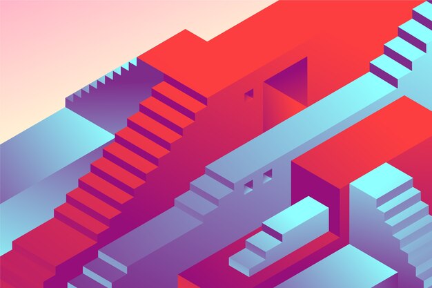 Gradiënt 3d trap achtergrond