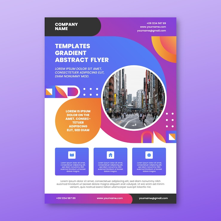 Gratis Vector gradiënt abstract posterontwerp