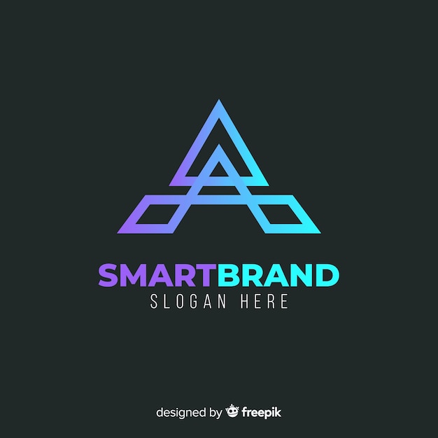 Gratis vector gradiënt abstracte logo sjabloon