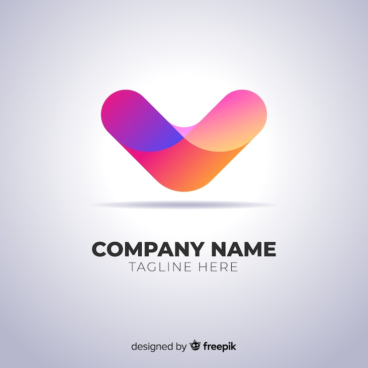 Gratis Vector gradiënt abstracte logo sjabloon