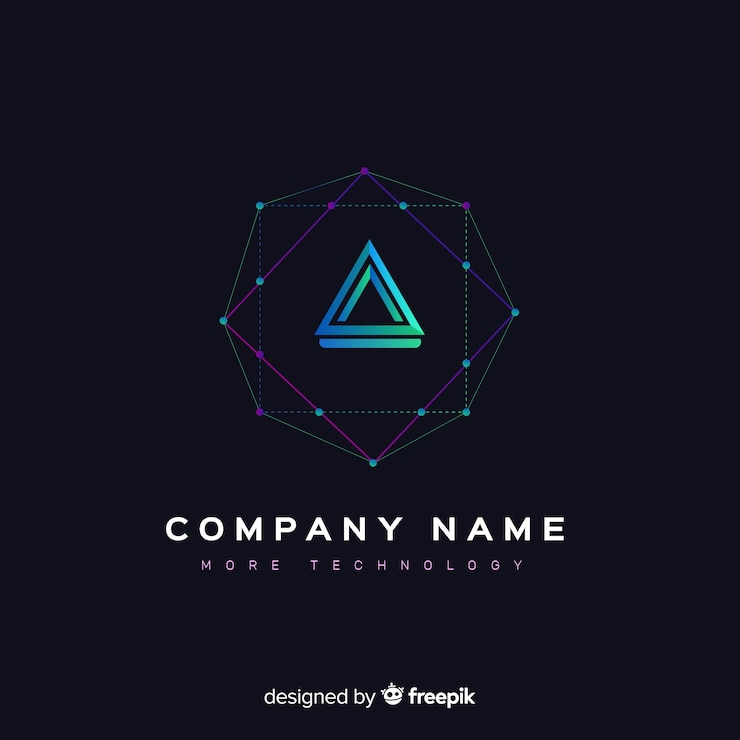 Gratis Vector gradiënt abstracte logo sjabloon