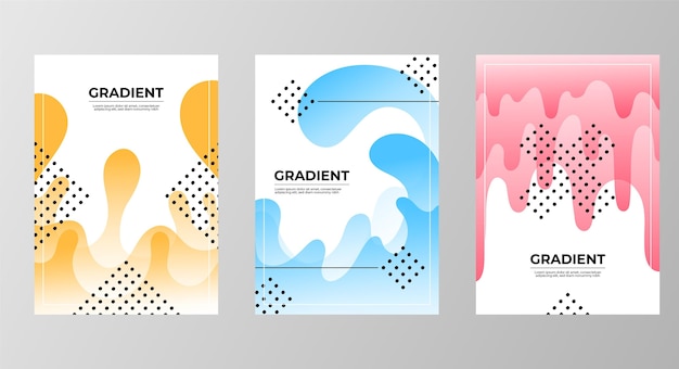 Gradient abstracte vormen dekken collectie