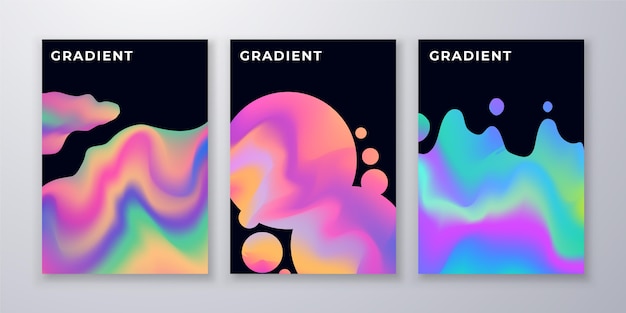 Gratis vector gradient abstracte vormen omvat pack