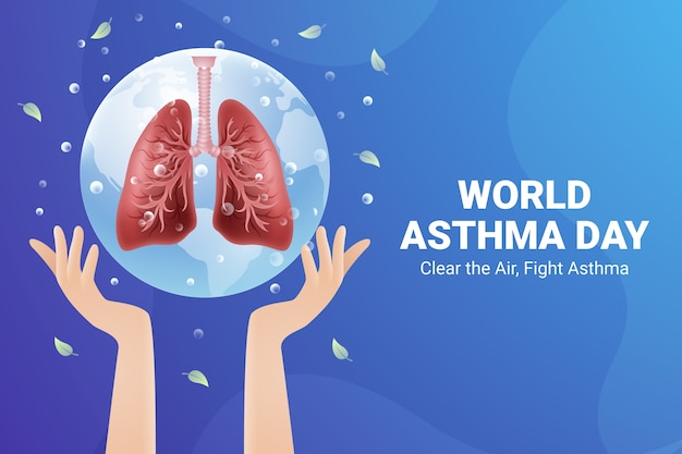 Gradiënt achtergrond van de Wereld Astma Dag