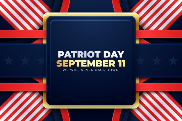 Gratis vector gradiënt achtergrond voor 11 september patriot day viering