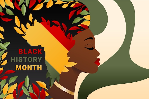 Gratis vector gradiënt achtergrond voor de black history month viering