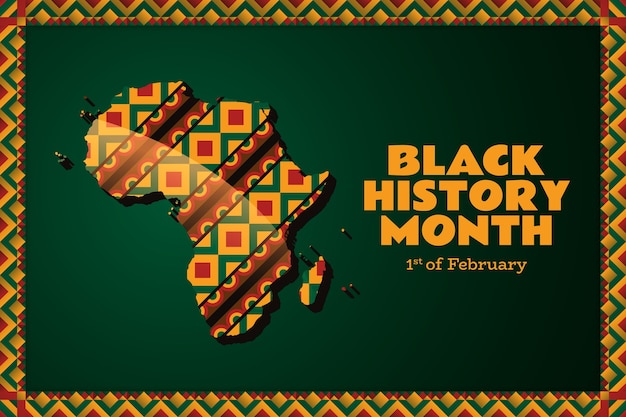 Gradiënt achtergrond voor de Black History Month viering