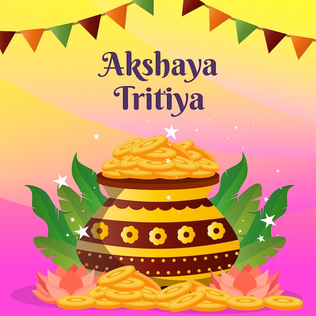 Gradiënt Akshaya Tritiya-illustratie