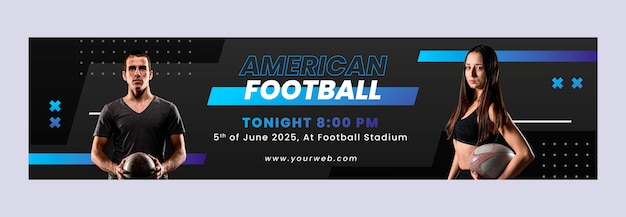 Gradiënt Amerikaanse voetbal twitch banner