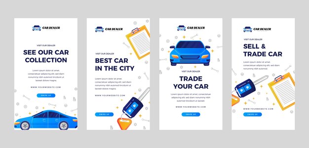 Gradient autodealer Instagram-verhalen