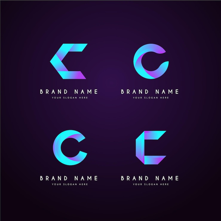 Gratis Vector gradient c logo sjabloonverzameling