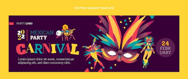 Gradient carnaval twitter header