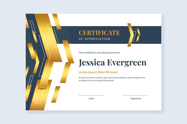 Gradient certificaatsjabloon