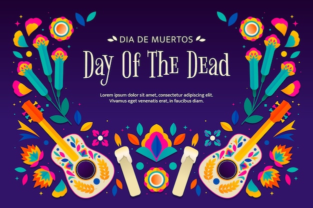 Gradiënt dia de muertos viering achtergrond