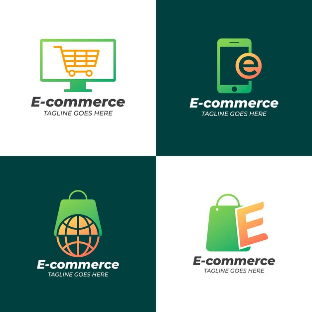 Gradient e-commerce logo-collectie
