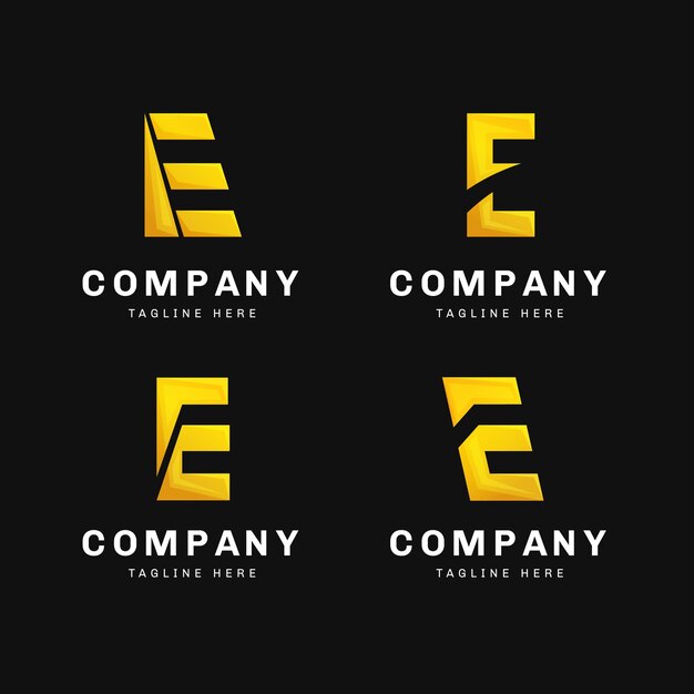 Gradient e logo templates-collectie