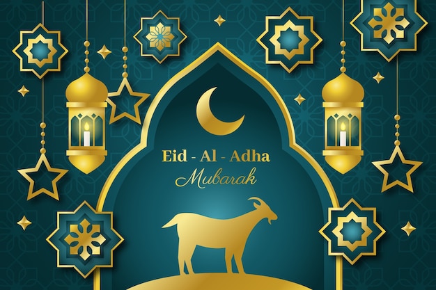 Gradiënt eid al-adha achtergrond