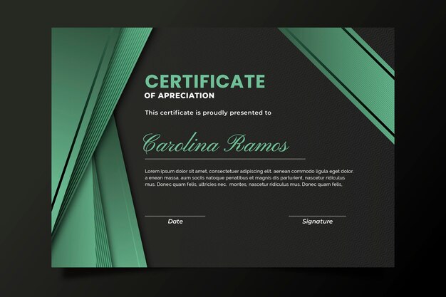 Gradient elegant certificaatsjabloon