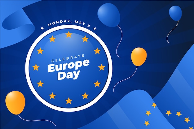 Gradiënt europa dag achtergrond