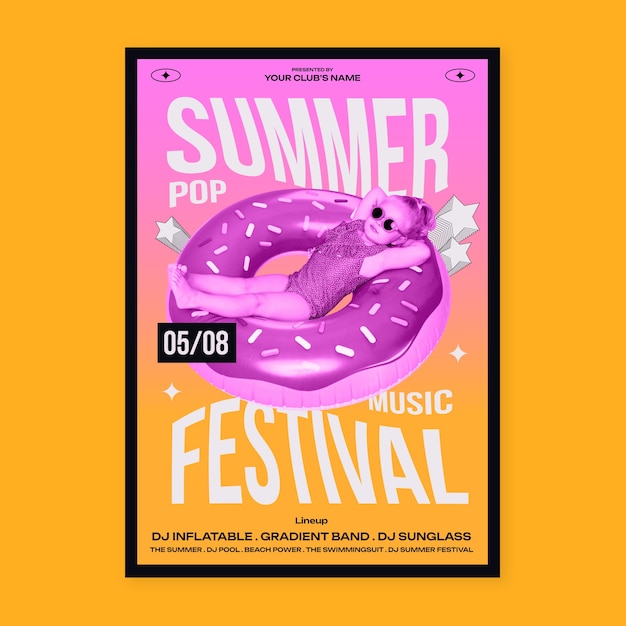 Gratis vector gradiënt evenement poster sjabloon