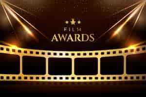 Gratis vector gradient film awards ceremonie achtergrond