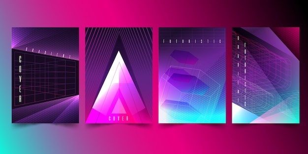 Gradient futuristische covercollectie